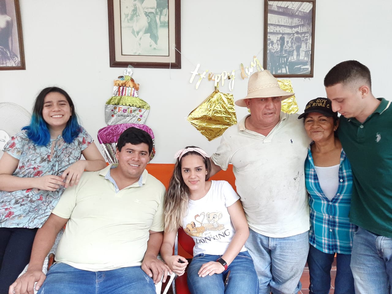 Juanita Rivera, Ángel Rivera, Hillary Motta, Vicente Motta, Lulu Rivas, Nicolás Motta.
